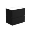 Black Wall Hung Cabinet With Solid Panels