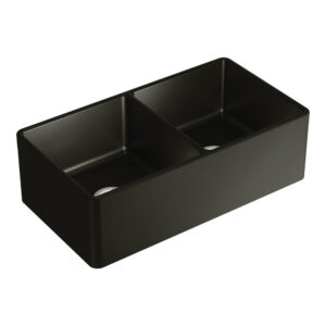 Benson Double Butler Sink Large, Matte Black, 34.5L, 34.5L
