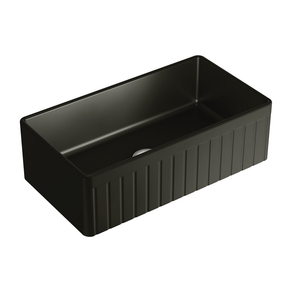 Benson Single Butler Sink Large, Matte Black, 70L