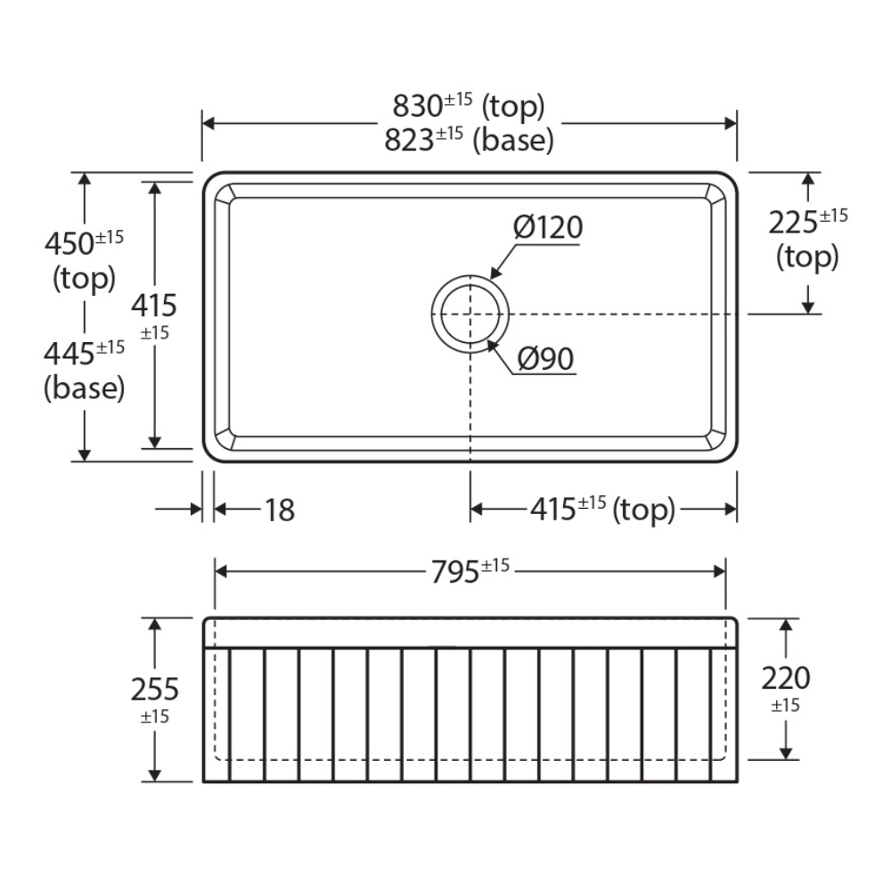 Benson Single Butler Sink Large, Matte Black, 70L - Image 6