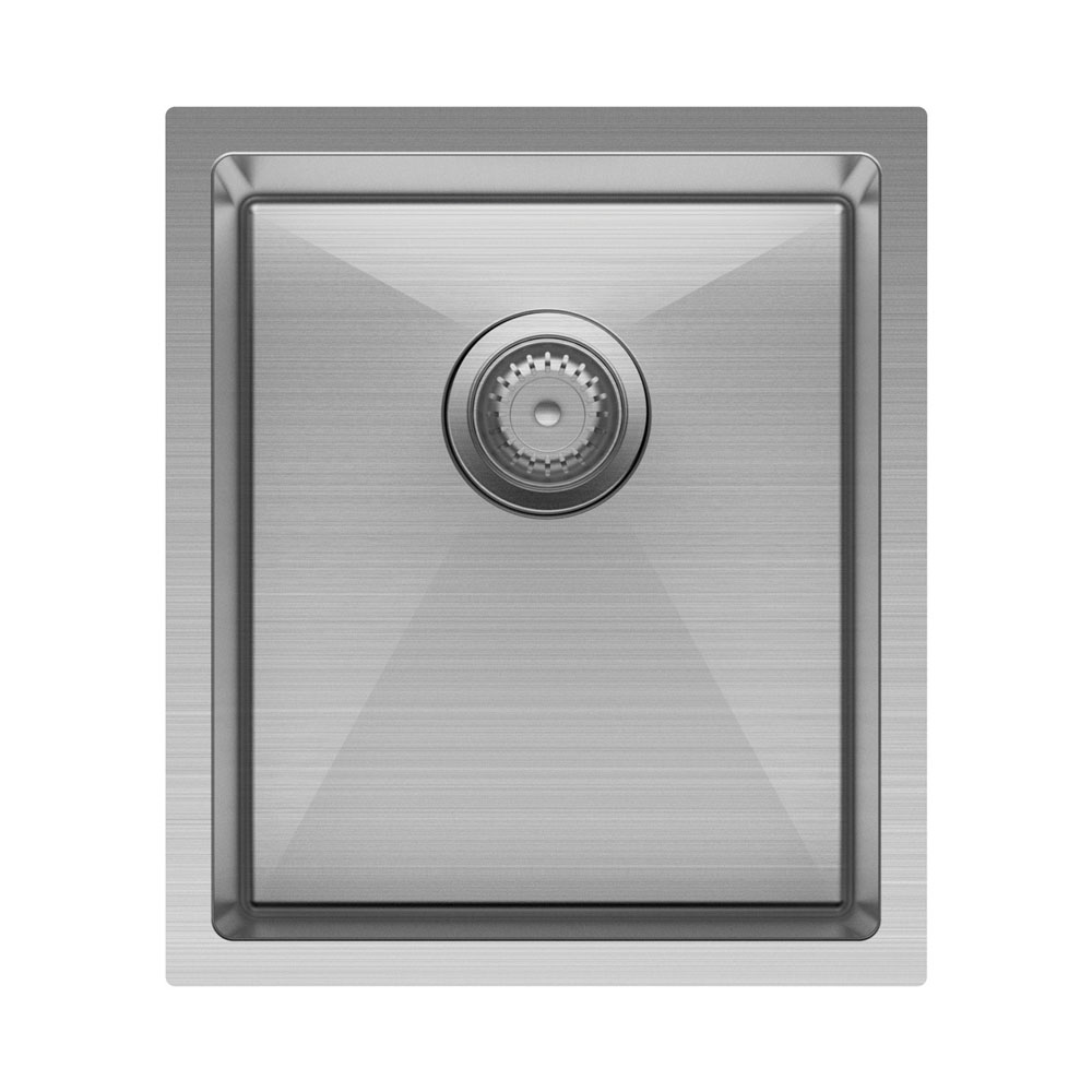 Hana Single Kitchen Sink, Brushed Stainless Steel, 27l