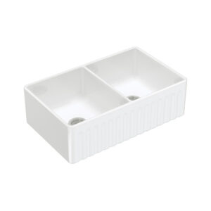 Charlton Double Butler Sink Small, Gloss White, 37L, 37L