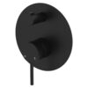 Electroplated Matte Black Kaya Wall Diverter L Round Plate