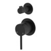 Electroplated Matte Black Kaya Wall Diverter S Round Plate