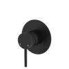 Electroplated Matte Black Kaya Wall Mixer L Round Plate
