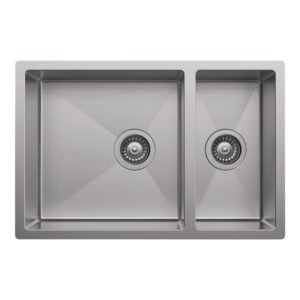 Hana Double Kitchen Sink, Brushed Stainless Steel, 30L,15L