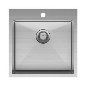 Hana Laundry Sink, Brushed Stainless Steel, 42L
