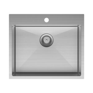 Hana Laundry Sink No Overflow, Brushed Stainless Steel, 50L