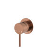 PVD Brushed Copper Kaya Wall Mixer S Round Plate