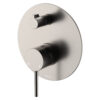 PVD Brushed Nickel Kaya Wall Diverter L Round Plate
