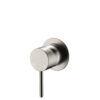 PVD Brushed Nickel Kaya Wall Mixer S Round Plate