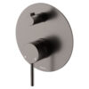 PVD Gun Metal Kaya Wall Diverter L Round Plate