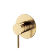 PVD Urban Brass Kaya Wall Mixer L Round Plate