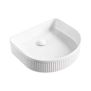 Fienza Eleanor Arch Above Counter Fluted Basin -  White