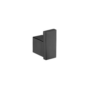 Koko Single Robe Hook, Matte Black and Chrome