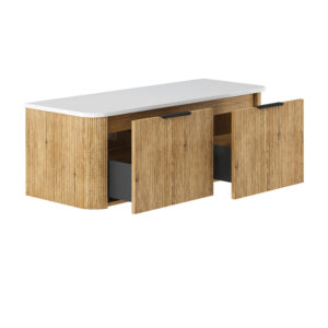 Minka Curved Wall Hung Cabinet, 1200mm