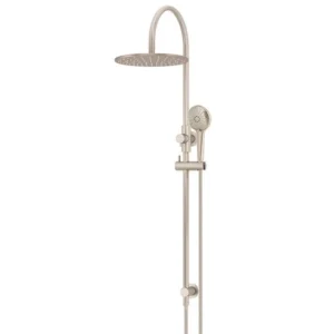 3 Function Hand and Round Head Shower Rail 300mm - Champagne