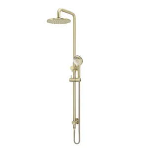 3 Function Shower Column Round Rail Set 200mm - PVD Tiger Bronze