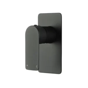 Aquaperla OVA Shower Bath Wall Mixer - Black