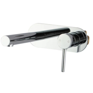 Aquaperla Pino Round Bathtub Basin Wall Mixer With Spout - Chrome