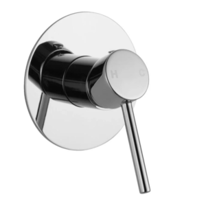 Aquaperla Pino Round Shower Wall Mixer Brass - Chrome