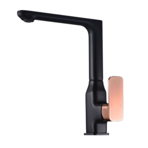 Bellavista Seto Sink Mixer - Black + Rose Gold Handle