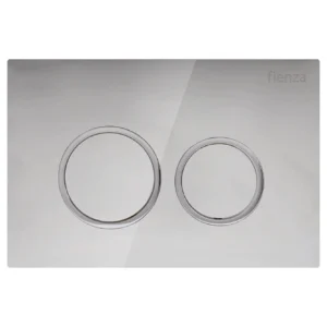 Feinza R&T Round Flush Buttons - Gloss White