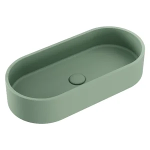 Fienza Jada Pill Concrete Above Counter Basin - Sage