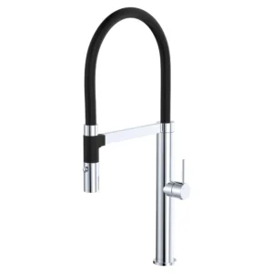 Fienza Kaya Pull Down Sink Mixer - Chrome + Black