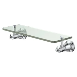 Fienza Lillian Glass Shelf - Polished Chrome