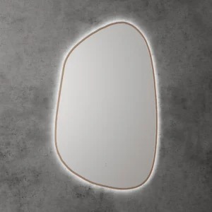 LED Mirror With Framed - Brushed Bronze