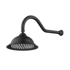 Modern National Bordeaux Shower Arm With Shower Head - Black