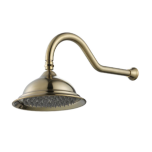 Modern National Bordeaux Shower Arm With Shower Head - Brushed Bronze