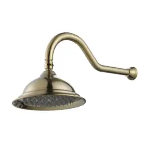 Modern National Bordeaux Shower Arm With Shower Head - Brushed Bronze