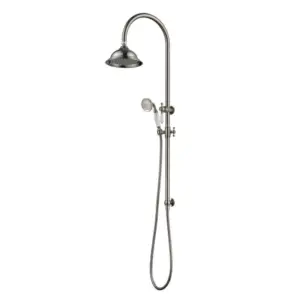Modern National Bordeaux Shower Column Set - Brushed Nickel