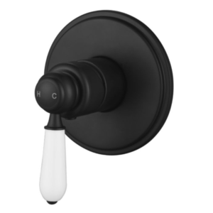 Modern National Bordeaux Shower Mixer - Black