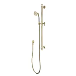 Modern National Bordeaux Shower On Rail - Brushed Bronze