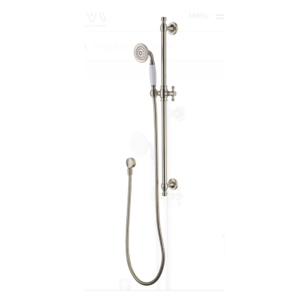 Modern National Bordeaux Shower On Rail - Brushed Nickel