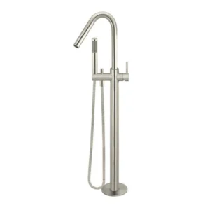 Round Bath Mixer with Hand Shower - Brushed Nickel