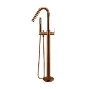 Round Bath Mixer with Hand Shower - Lustre Bronze