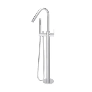 Round Bath Mixer with Hand Shower - Polished Chrome