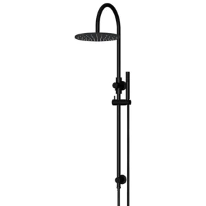 Round Head Shower Rail Single Function Hand 300mm - Matte Black