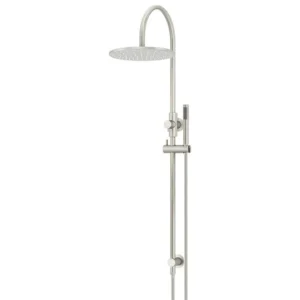 Round Head Shower Rail Single Function Hand 300mm - PVD Brushed Nickel