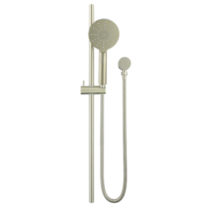 Round Head Single Shower Rail - Brushed Gold