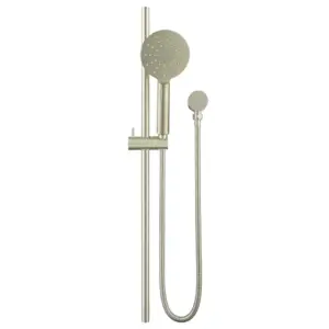 Round Head Single Shower Rail - Brushed Gold