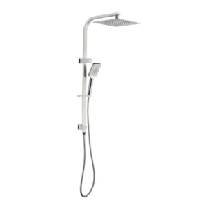 Square Dual Head Shower Set - Brushed Nickel