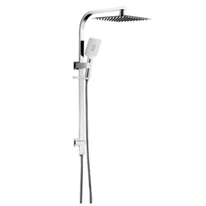 Square Dual Head Shower Set - Chrome