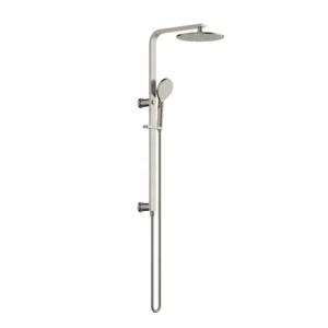 Twin Round head Shower Set - Brushed Nickel