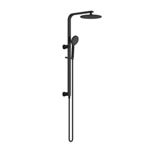 Twin Round head Shower Set - Matte Black