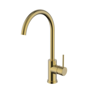 Bellavista Hali Gooseneck Sink Mixer - Brushed Gold